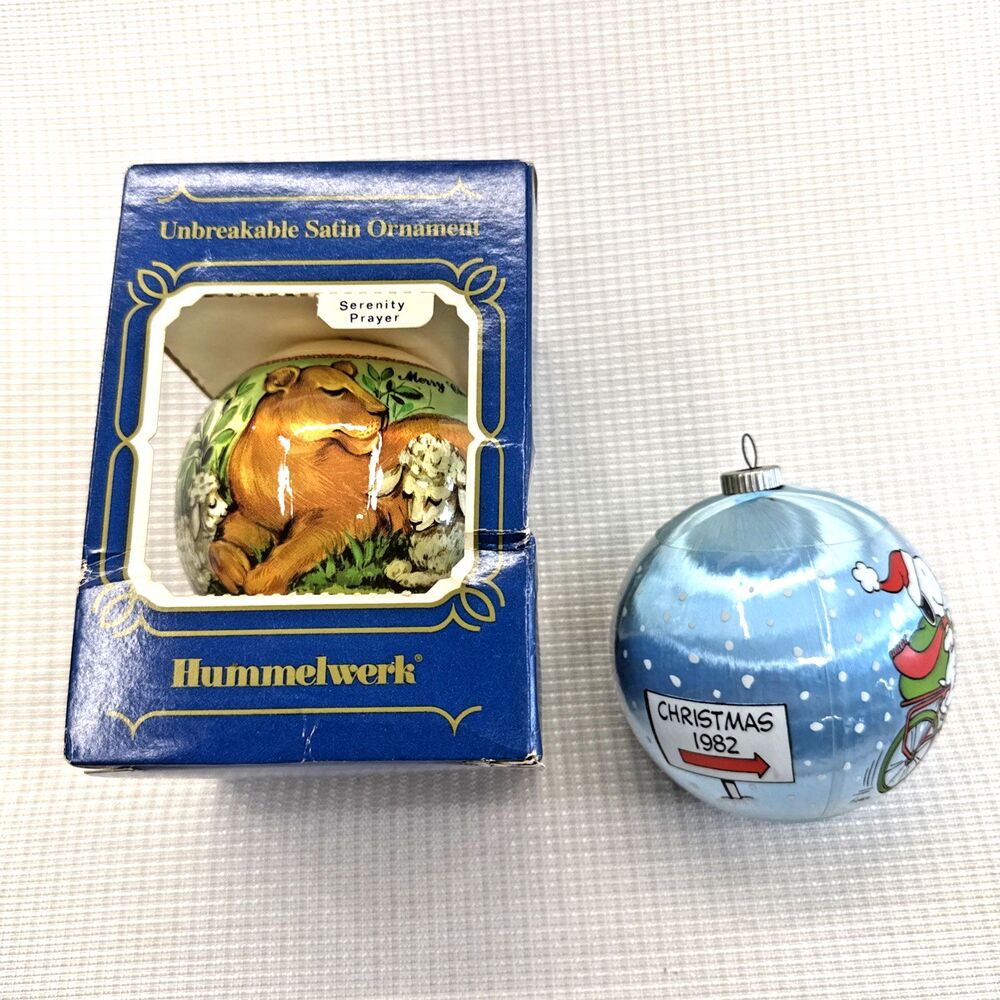Hummelwerk Unbreakable Satin Ornament Serenity Prayer Merry Christmas + 1